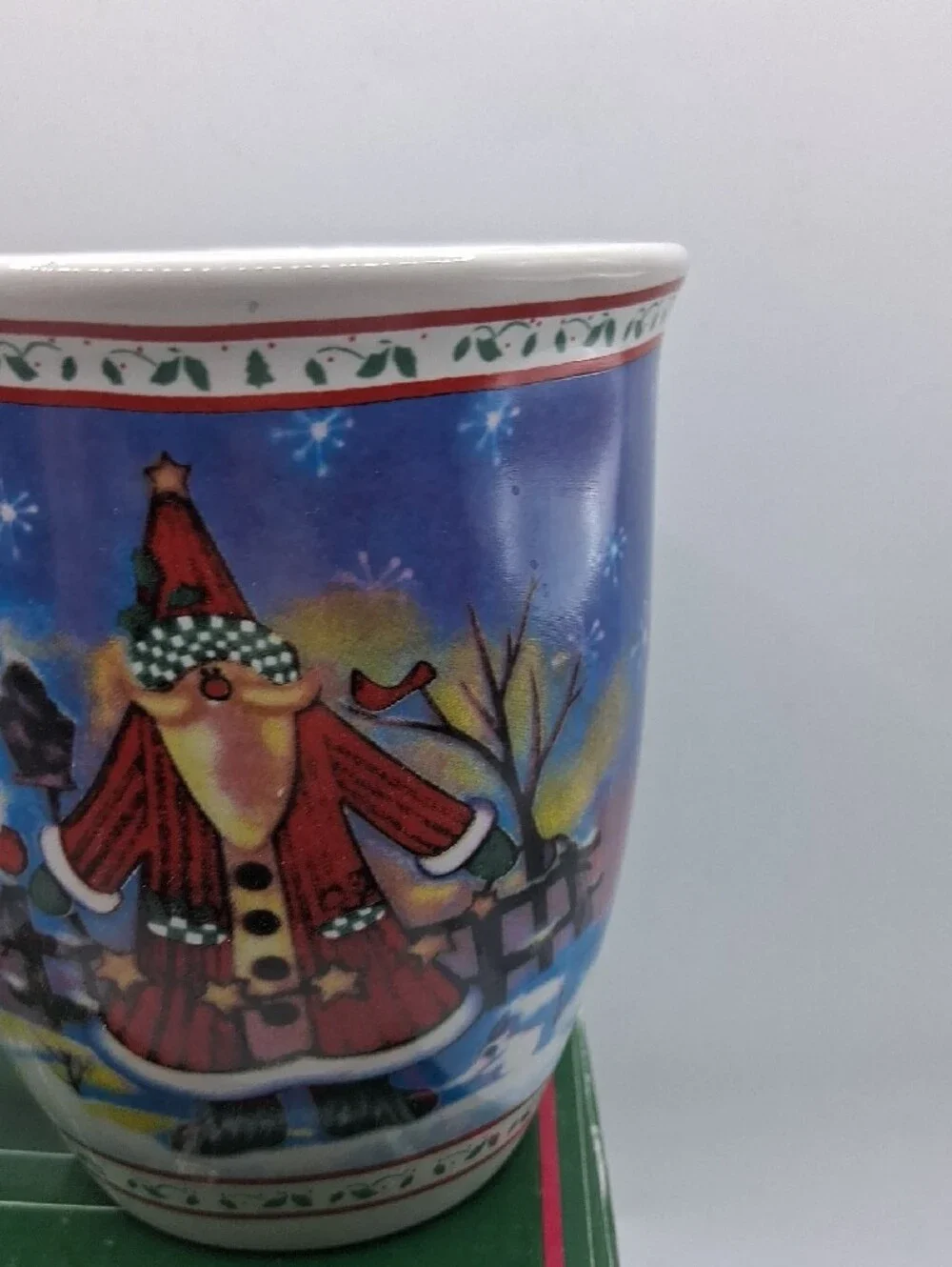 14oz Holiday Mug - Red Santa Design